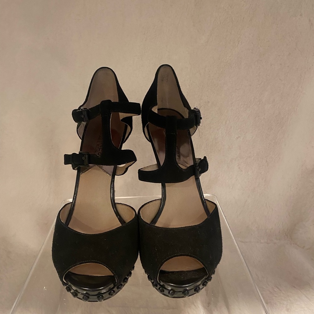 Michael kors black suede shoes